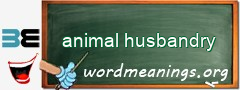 WordMeaning blackboard for animal husbandry